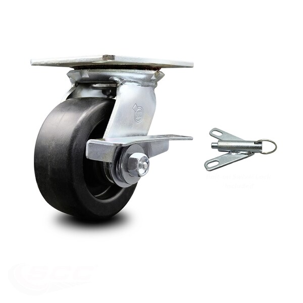 5 Inch Polyolefin Caster with Ball Bearing and Brake/Swivel Lock